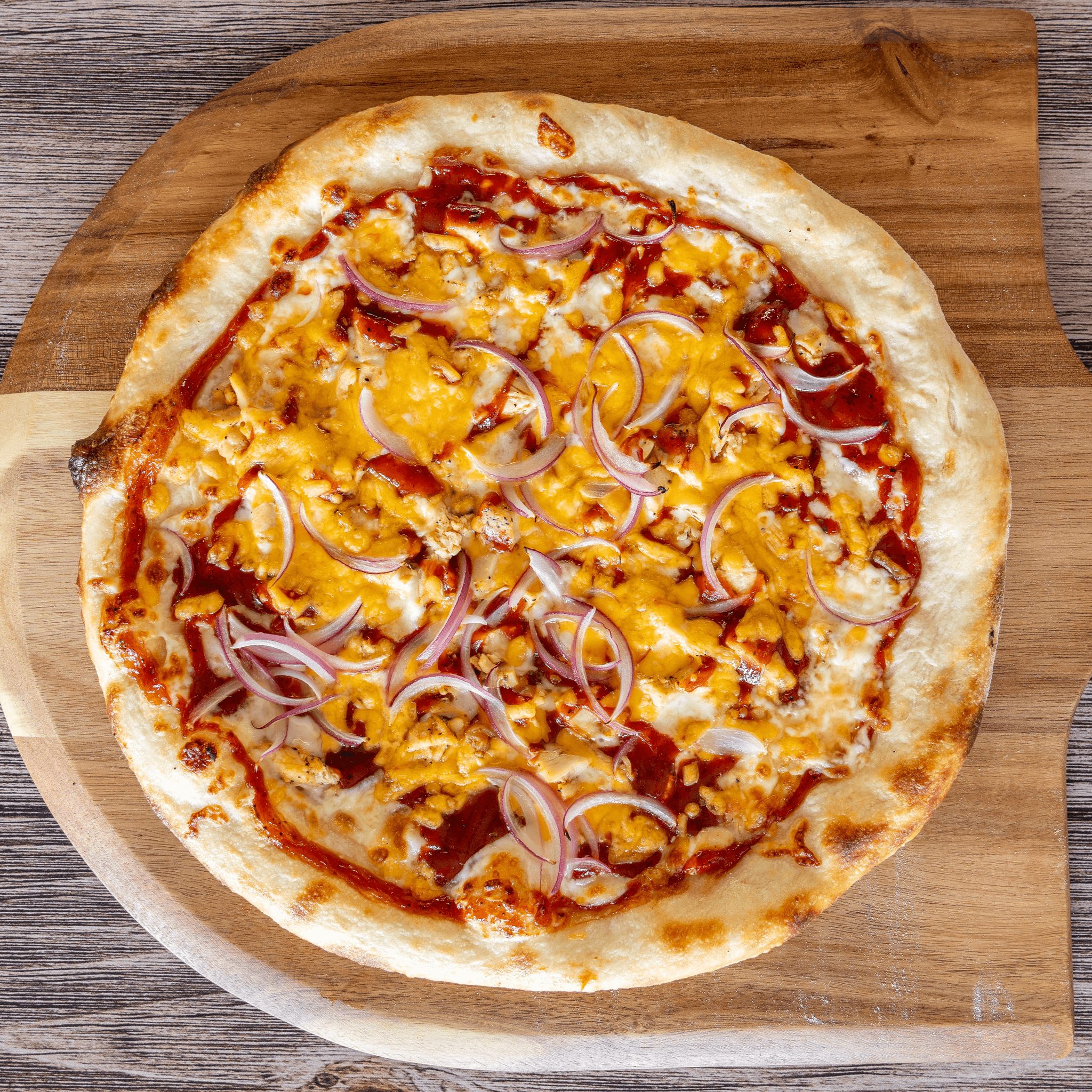 BBQ Chicken Pizza.